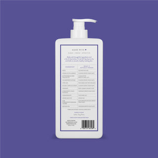 Back of Night Jasmine & Walnut Body Wash bottle showing ingredient list and directions