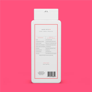 Back of Grapefruit & Bergamot Body Wash bottle showing ingredient list and directions