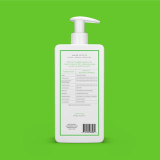 Back of Cucumber & Mint Volumizing Conditioner bottle showing ingredient list and directions