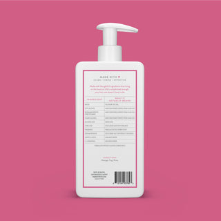 Back of Vanilla & Cactus Flower Volumizing Conditioner bottle showing ingredient list and directions