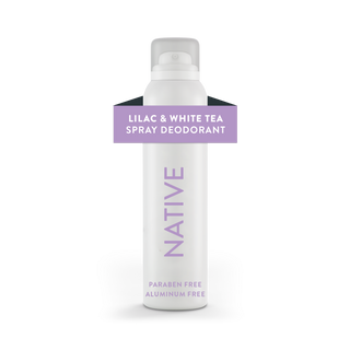 Native Lilac & White Tea deodorant, aluminum-free and paraben-free, 3.5 oz spray