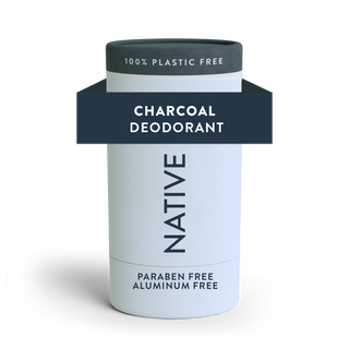 Native Charcoal deodorant, aluminum-free and paraben-free, 2.65 oz plastic-free stick