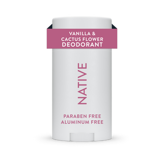 Native Vanilla & Cactus Flower deodorant, aluminum-free and paraben-free, 2.65 oz stick