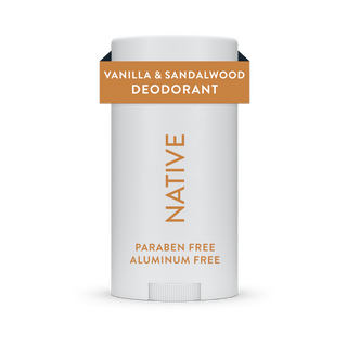 Native Vanilla & Sandalwood deodorant, aluminum-free and paraben-free, 2.65 oz stick