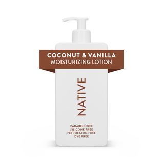 Front of Native Coconut & Vanilla Moisturizing Lotion bottle