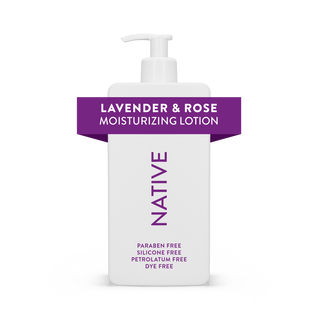 Front of Native Lavender & Rose Moisturizing Lotion bottle