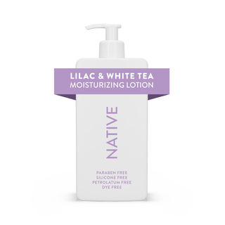 Front of Native Lilac & White Tea Moisturizing Lotion bottle
