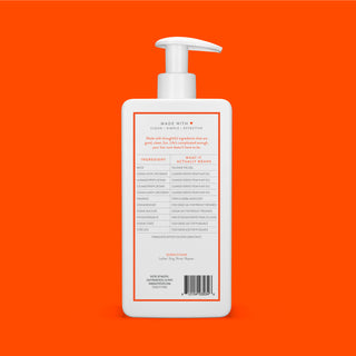 Back of Citrus & Herbal Musk Daily Clean Shampoo bottle showing ingredient list and directions