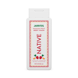 Native Jarritos - Passion Fruit Body Wash bottle with white packaging and red text
