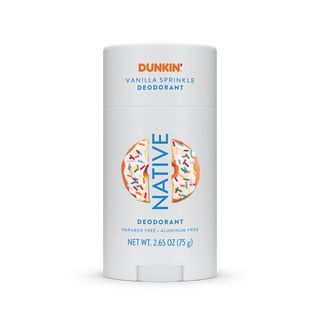 Native Dunkin - Vanilla Sprinkle deodorant, aluminum-free and paraben-free, 2.65 oz stick