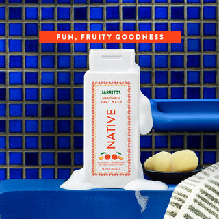 Native Jarritos - Mandarin Body Wash with text reading "Fun, fruity goodness"