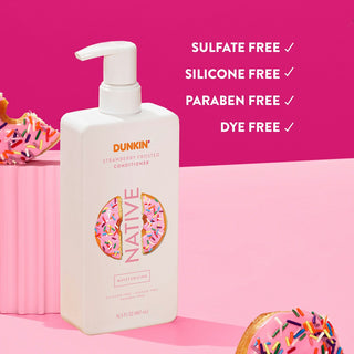 Native Moisturizing Conditioner with text “Sulfate free, silicone free, paraben free, dye free”